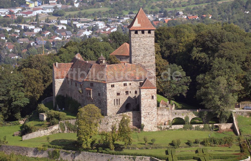 Oberstenfeld aus der Vogelperspektive: Burg Lichtenberg in Oberstenfeld