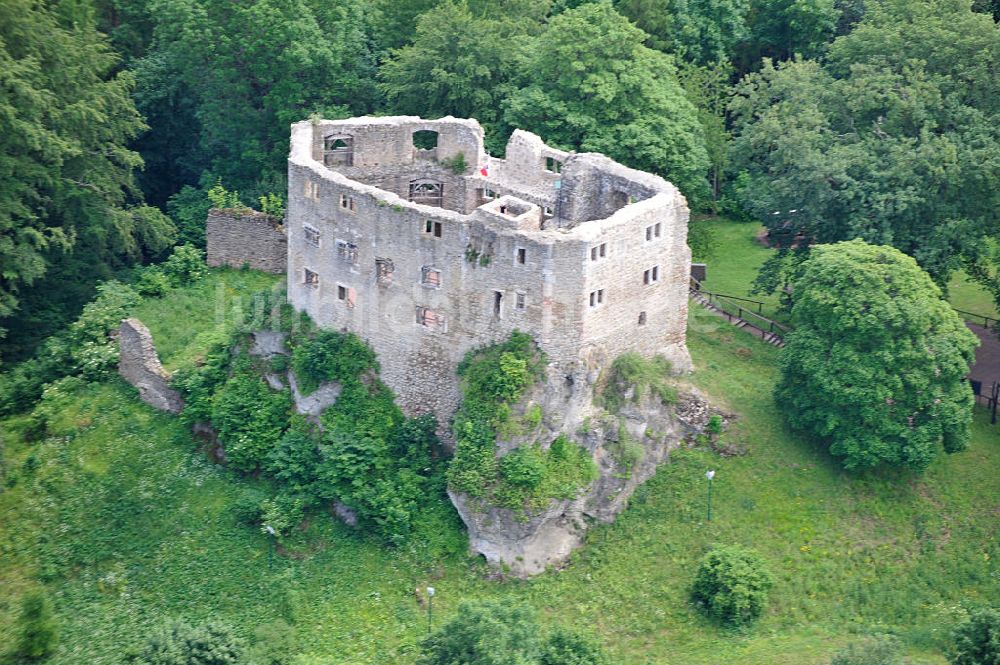 Bad Liebenstein von oben - Burg Liebenstein ( Wartburgkreis ) in Bad Liebenstein