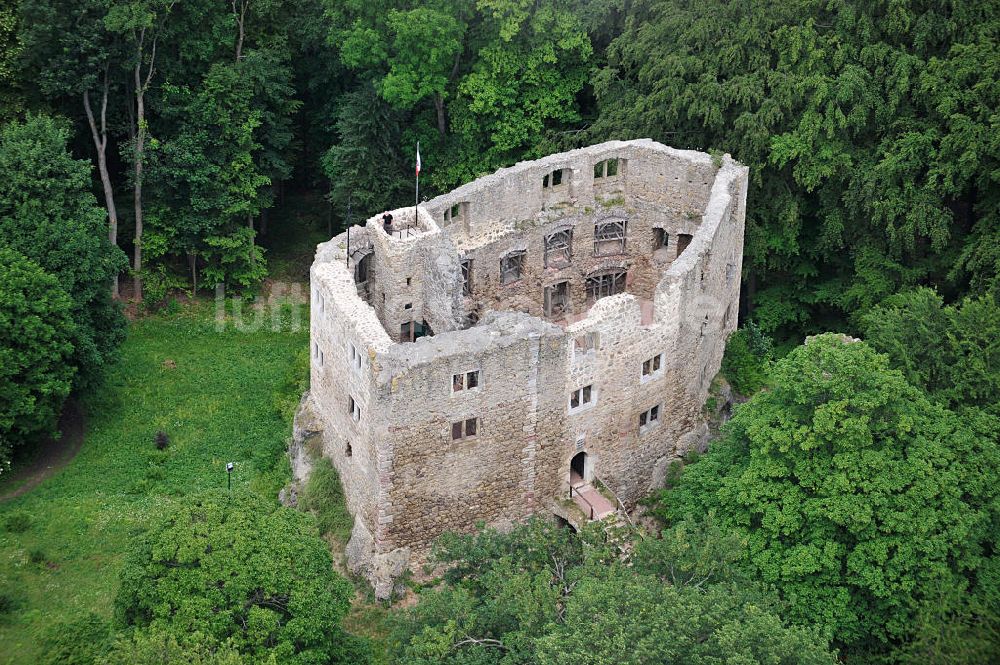 Bad Liebenstein von oben - Burg Liebenstein ( Wartburgkreis ) in Bad Liebenstein