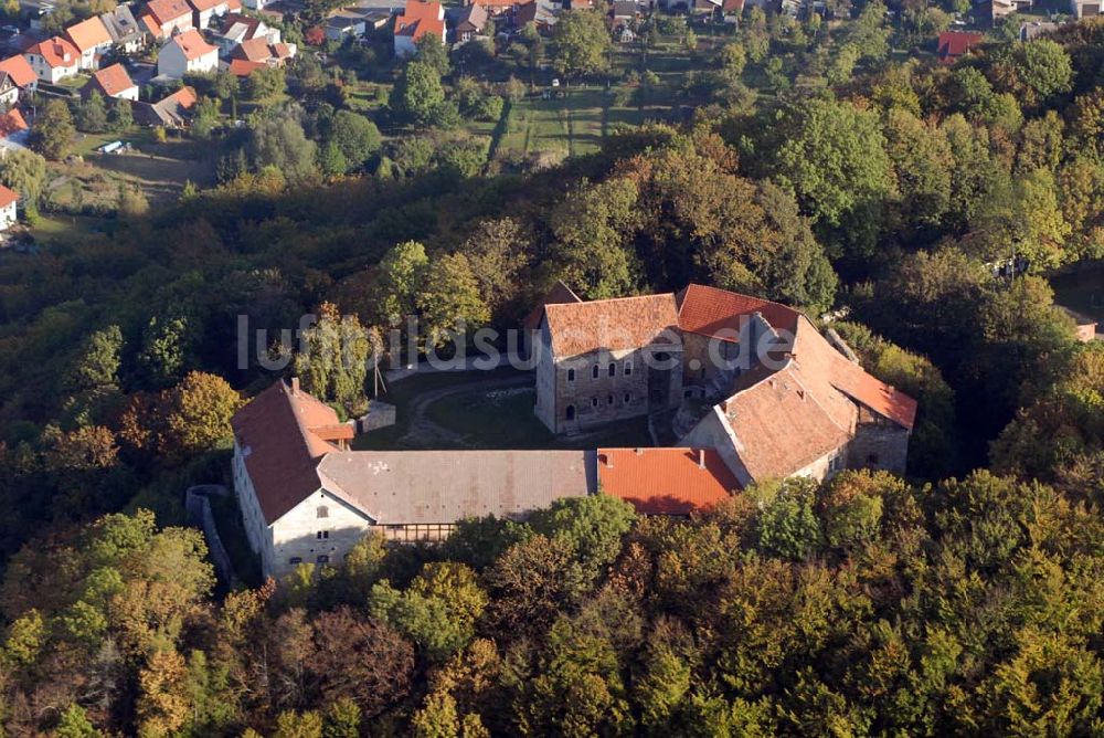 Großlohra von oben - Burg Lohra