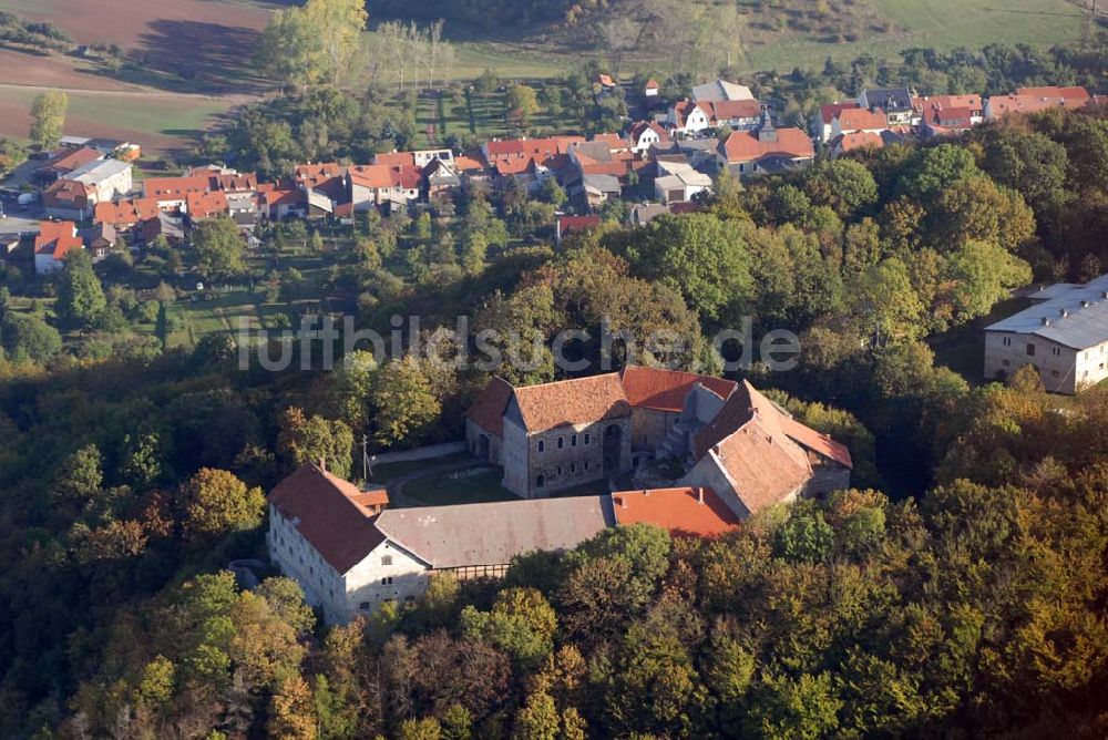 Großlohra aus der Vogelperspektive: Burg Lohra