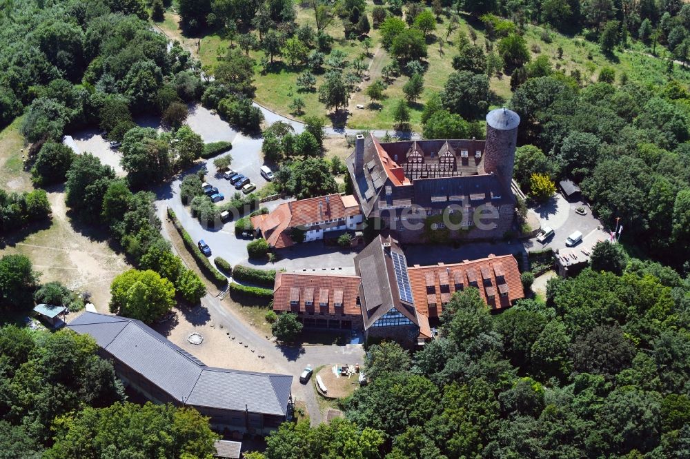 Luftaufnahme Witzenhausen - Burg Ludwigstein in Witzenhausen im Bundesland Hessen, Deutschland