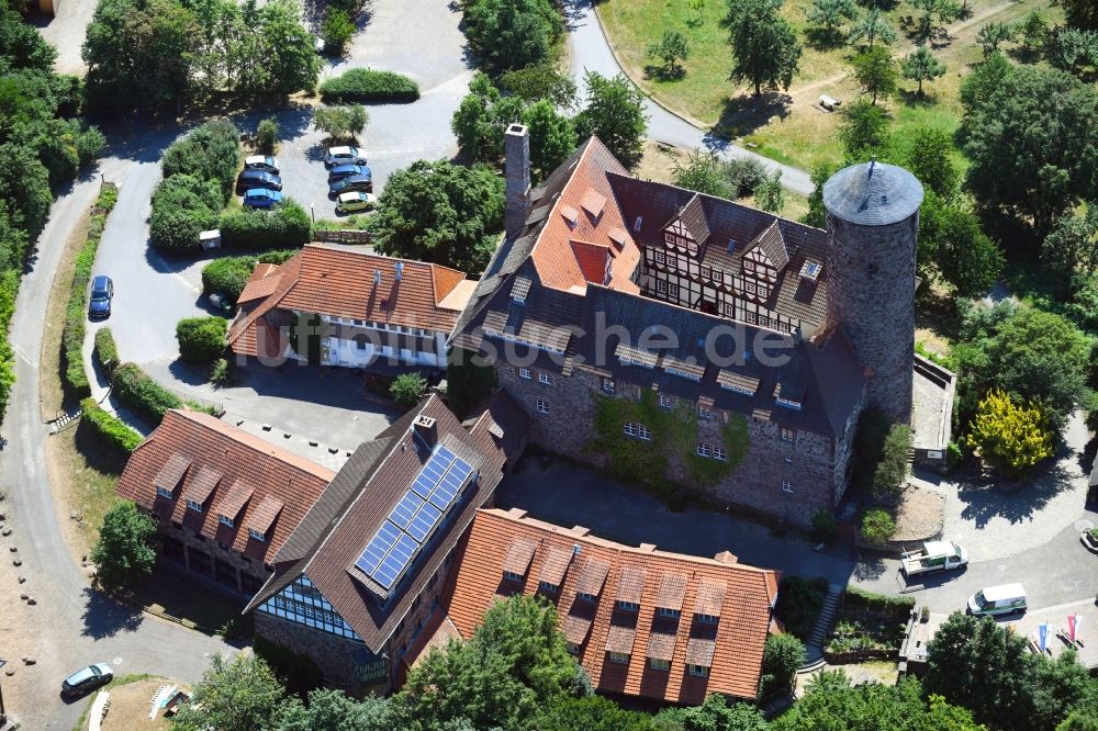 Witzenhausen aus der Vogelperspektive: Burg Ludwigstein in Witzenhausen im Bundesland Hessen, Deutschland