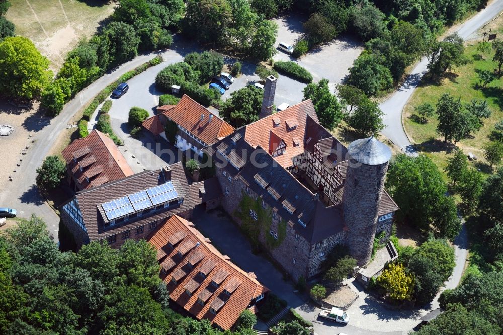 Luftbild Witzenhausen - Burg Ludwigstein in Witzenhausen im Bundesland Hessen, Deutschland