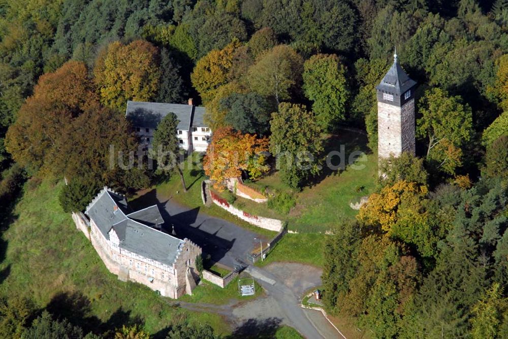 Luftbild Wasungen - Burg Maienluft im Werratal