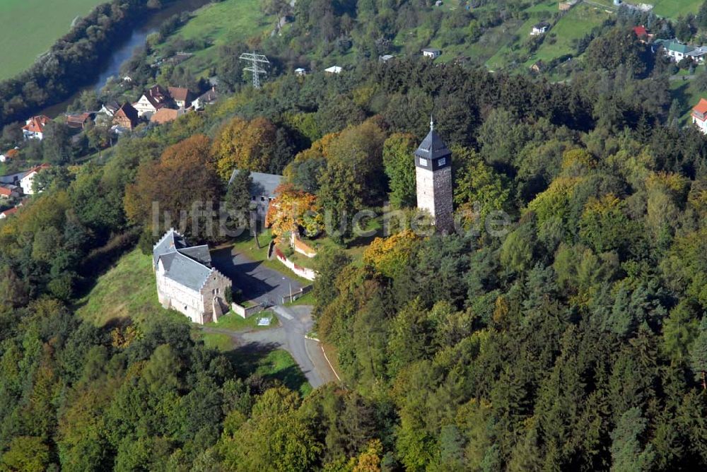 Wasungen von oben - Burg Maienluft im Werratal