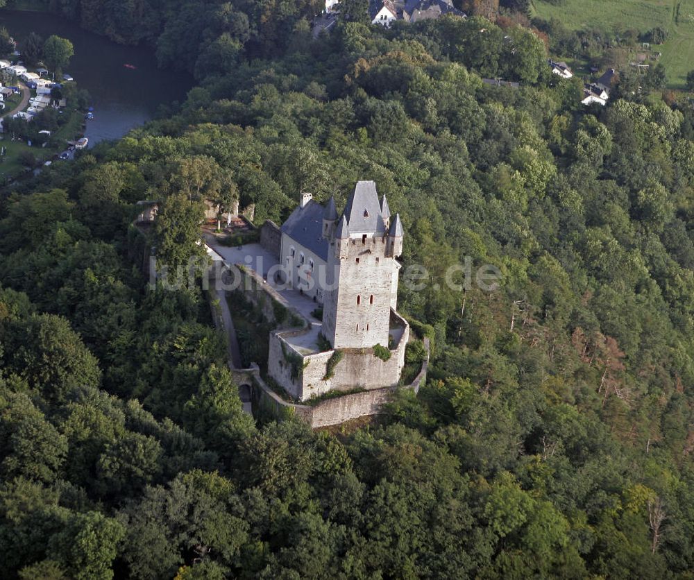 Nassau von oben - Burg Nassau