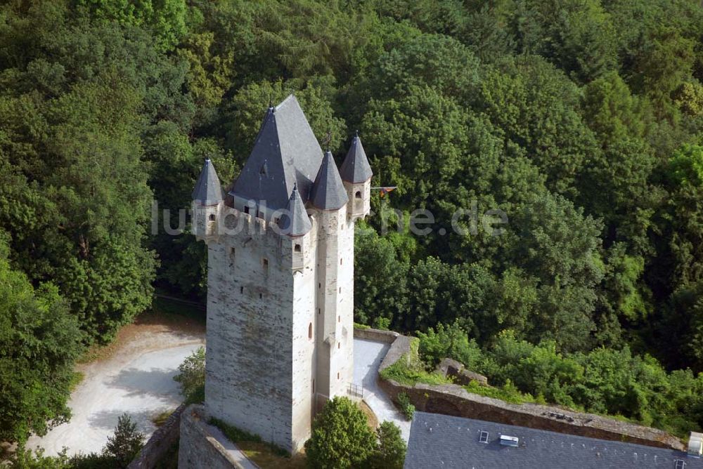 Nassau aus der Vogelperspektive: Burg Nassau