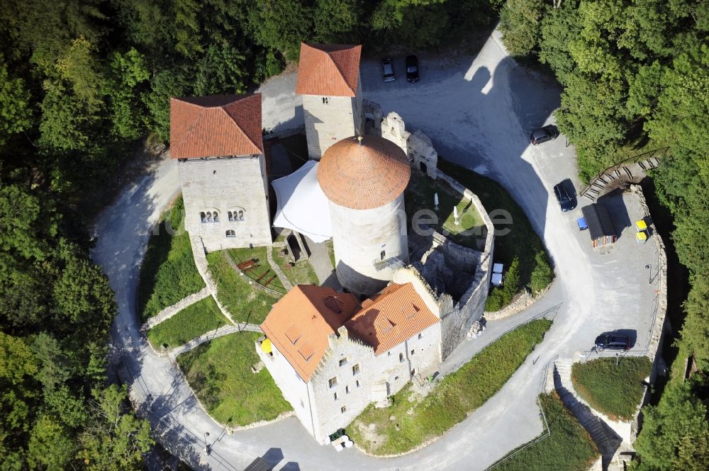 Treffurt aus der Vogelperspektive: Burg Normannstein in Treffurt im Bundesland Thüringen, Deutschland