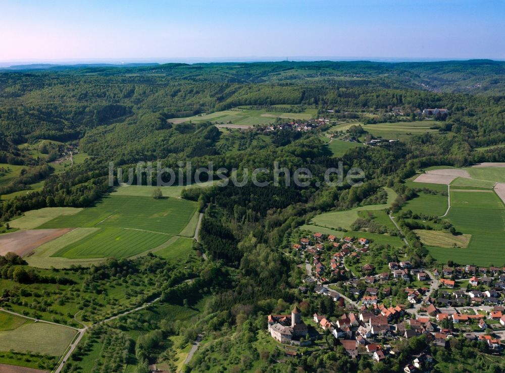 Oppenweiler aus der Vogelperspektive: Burg Reichenberg in Oppenweiler im Bundesland Baden-Württemberg