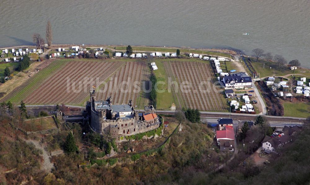 Luftbild Trechtingshausen - Burg Reichenstein in Trechtingshausen