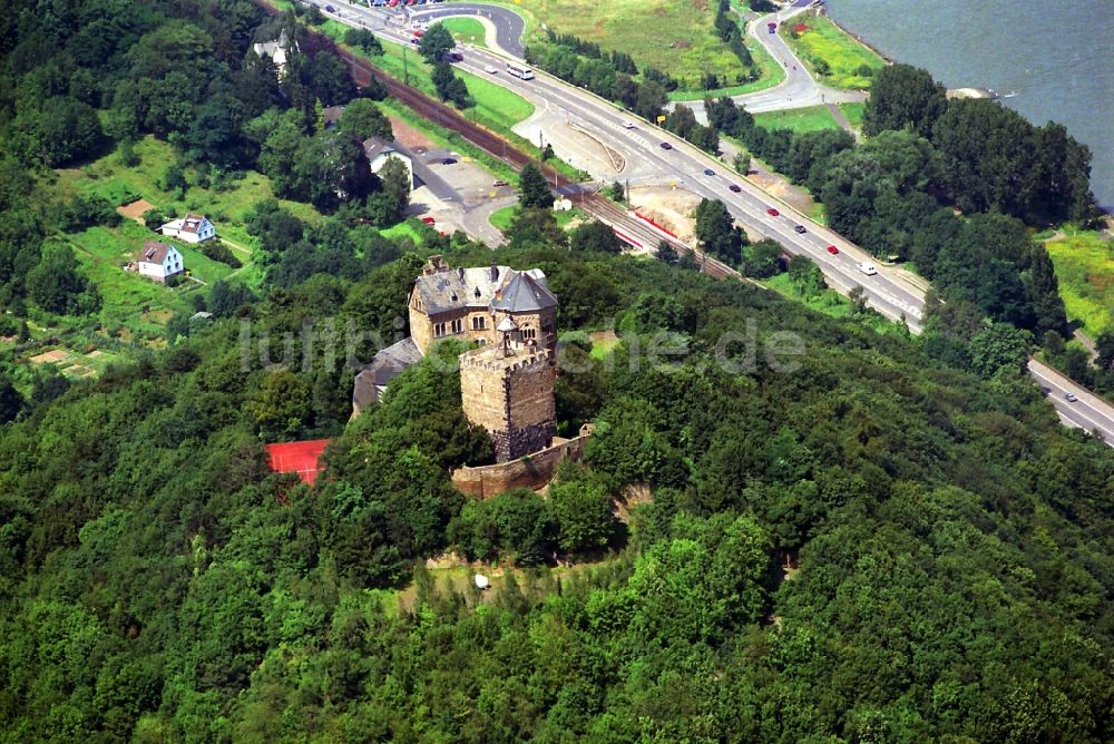 Bad Breisig von oben - Burg Rheineck bei Bad Breisig in Rheinland-Pfalz