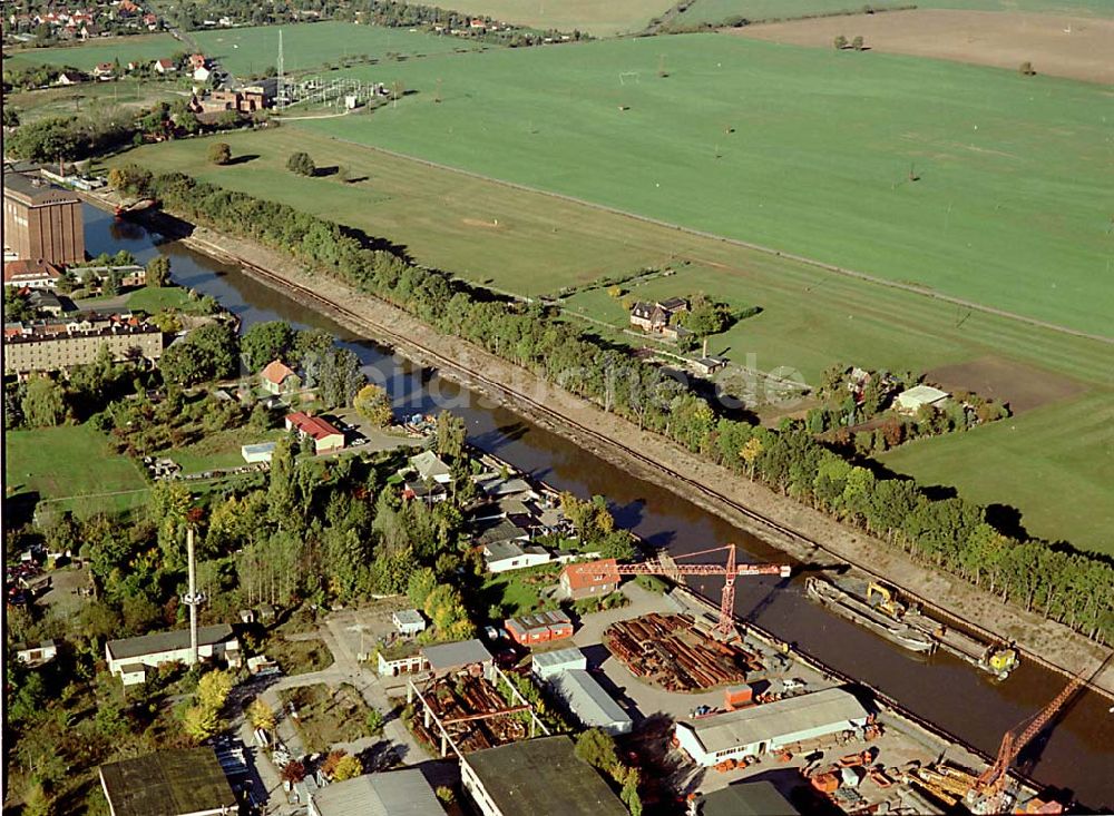 Luftaufnahme Burg / Sachsen-Anhalt - Burg / Sachsen-Anhalt Umbau des Elbe-Havel-Kanal bei Burg 14.10.2003