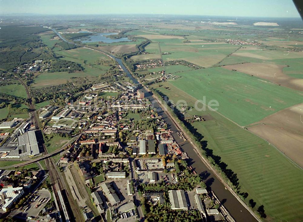 Luftbild Burg / Sachsen-Anhalt - Burg / Sachsen-Anhalt Umbau des Elbe-Havel-Kanal bei Burg 14.10.2003