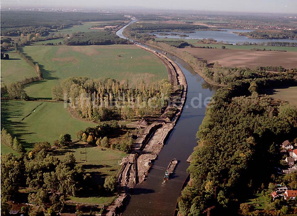 Luftbild Burg / Sachsen-Anhalt - Burg / Sachsen-Anhalt Umbau des Elbe-Havel-Kanal bei Burg 14.10.2003