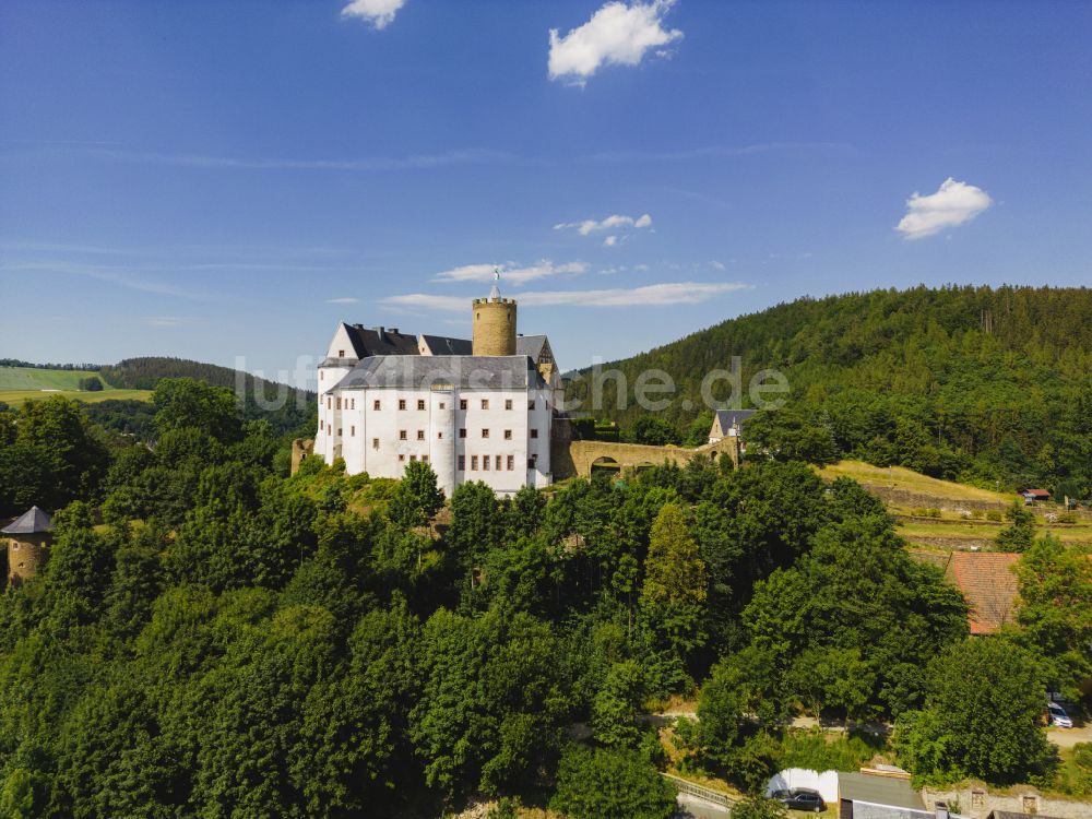 Luftbild Drebach - Burg Scharfenstein in Scharfenstein im Bundesland Sachsen, Deutschland