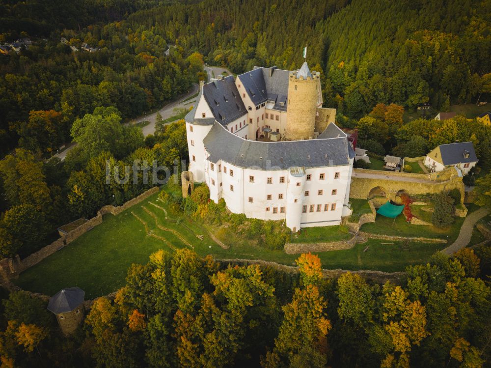 Luftbild Drebach - Burg Scharfenstein in Scharfenstein im Bundesland Sachsen, Deutschland