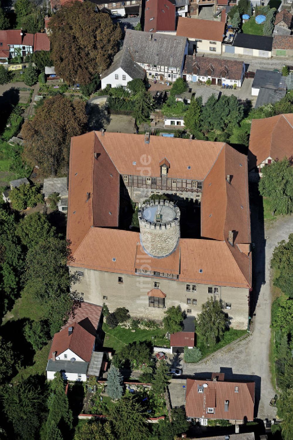 Schlanstedt von oben - Burg Schlanstedt