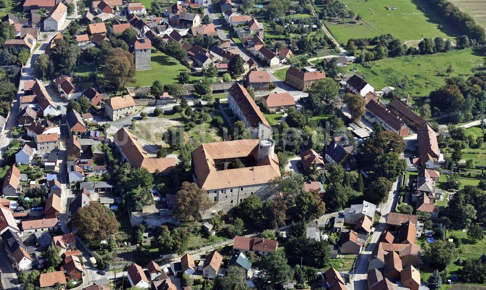 Schlanstedt von oben - Burg Schlanstedt