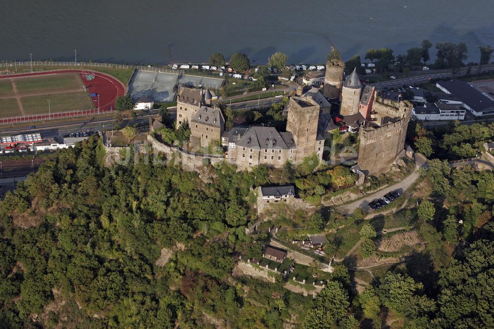 Luftaufnahme Oberwesel - Burg Schönburg