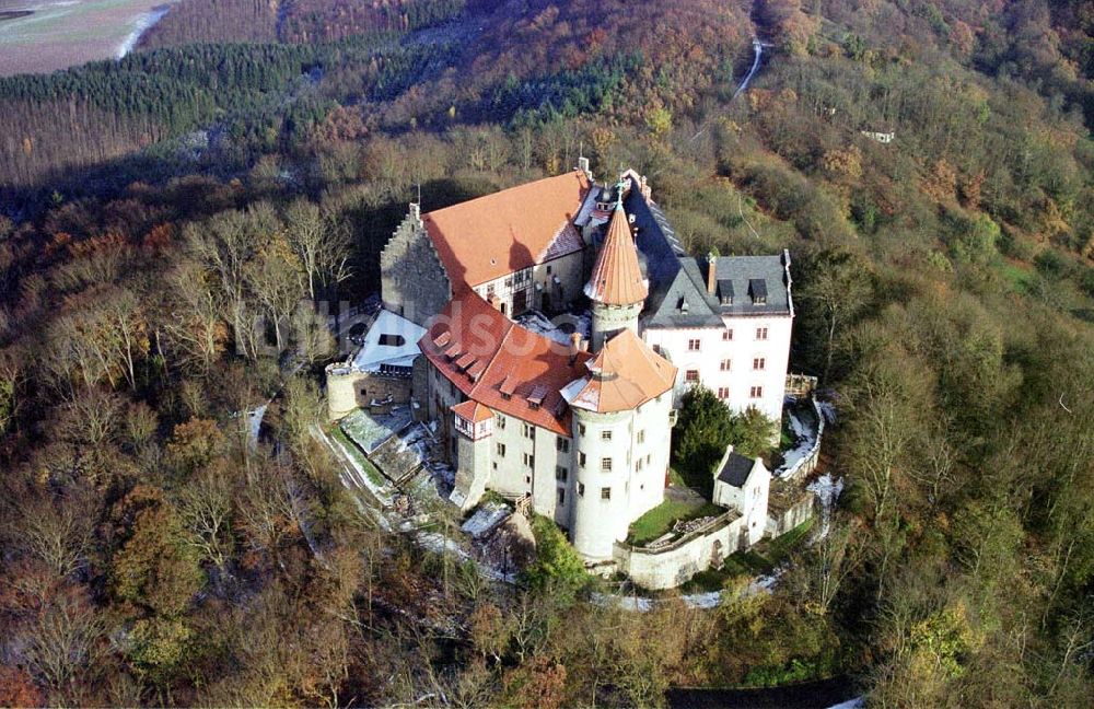 Luftaufnahme Schönungen Bayern - Burg Schönungen in Bayern.