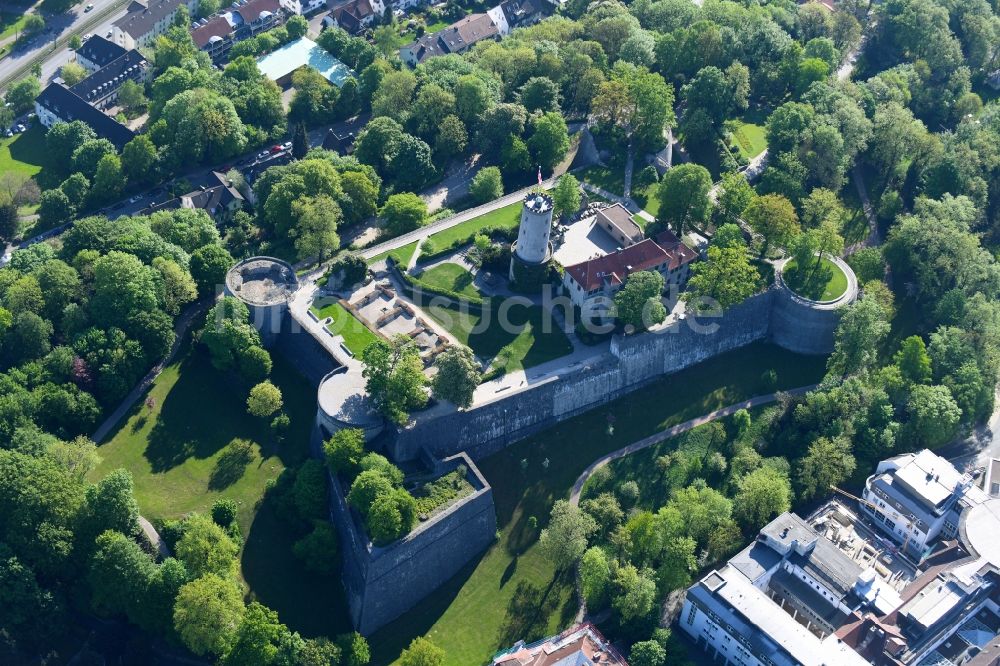 Bielefeld aus der Vogelperspektive: Burg Sparrenburg in Bielefeld im Bundesland Nordrhein-Westfalen, Deutschland