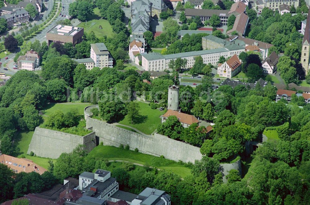 Luftaufnahme Bielefeld - Burg Sparrenburg in Bielefeld im Bundesland Nordrhein-Westfalen, Deutschland