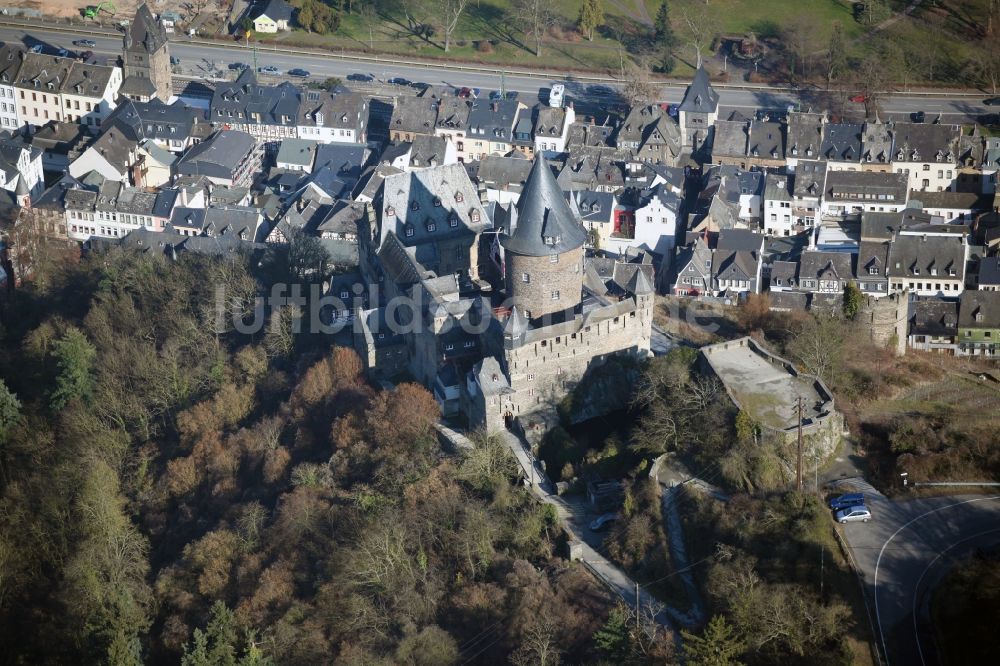 Luftbild Bacharach - Burg Stahleck über Bacharach im Bundesland Rheinland-Pfalz