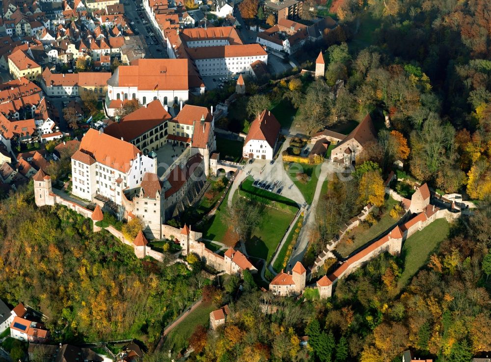 Landshut aus der Vogelperspektive: Burg Trausnitz in Landshut im Bundesland Bayern