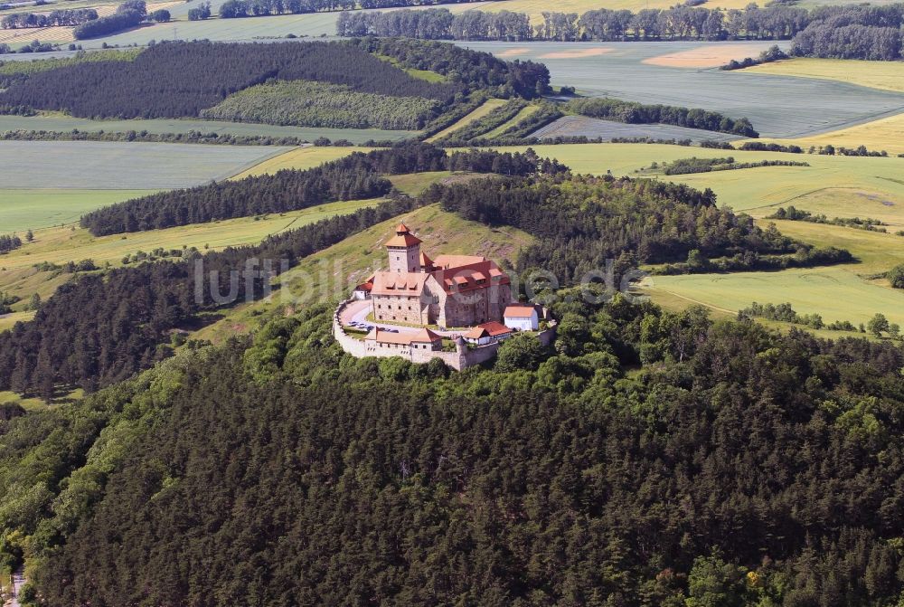 Wachsenburg aus der Vogelperspektive: Burg der Veste Wachsenburg im Bundesland Thüringen