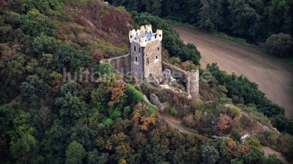 Ochtendung aus der Vogelperspektive: Burg Wernerseck in Ochtendung im Bundesland Rheinland-Pfalz, Deutschland