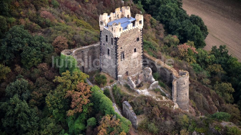 Luftaufnahme Ochtendung - Burg Wernerseck in Ochtendung im Bundesland Rheinland-Pfalz, Deutschland