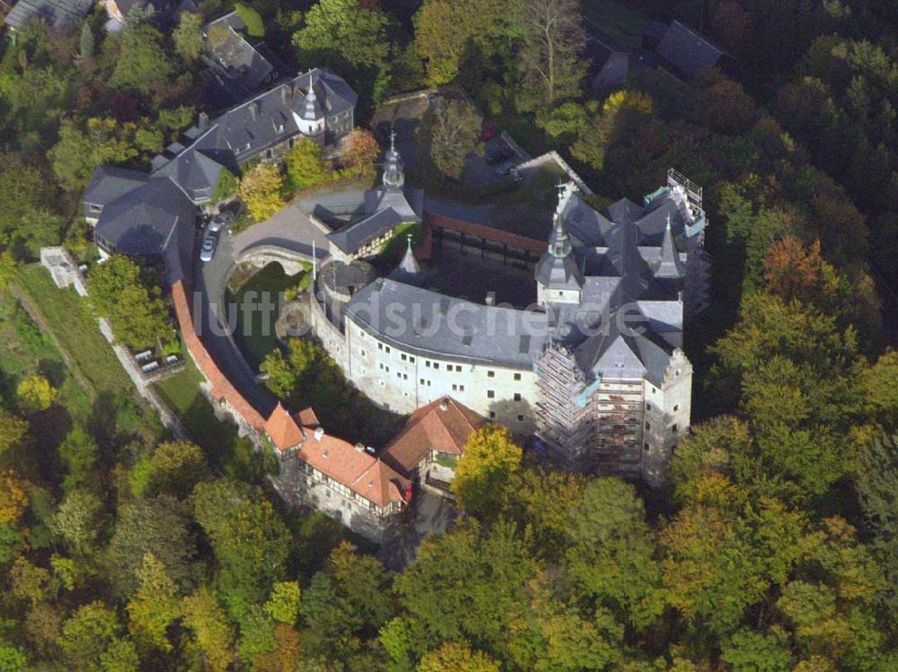 Luftaufnahme Gräfenthal / Thüringen - Burg Wespenstein in Gräfenthal 09.10.2005