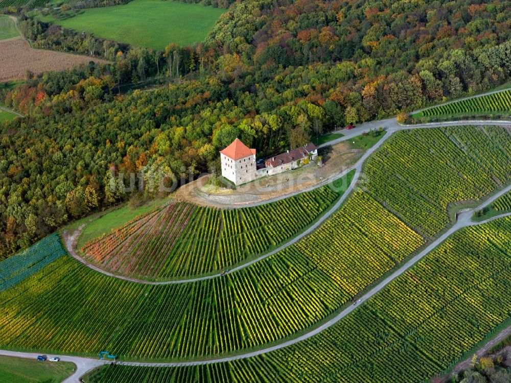 Abstatt von oben - Burg Wildeck, auch Schloss Wildeck genannt, in Abstatt im Bundesland Baden-Württemberg