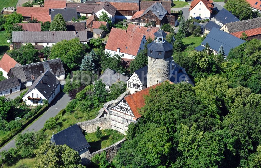 Luftaufnahme Sanspareil - Burg Zwernitz - eine mittelalterliche Burganlage in Sanspareil im Landkreis Kulmbach im Bundesland Bayern