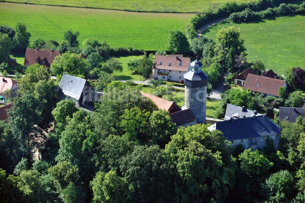 Sanspareil aus der Vogelperspektive: Burg Zwernitz - eine mittelalterliche Burganlage in Sanspareil im Landkreis Kulmbach im Bundesland Bayern