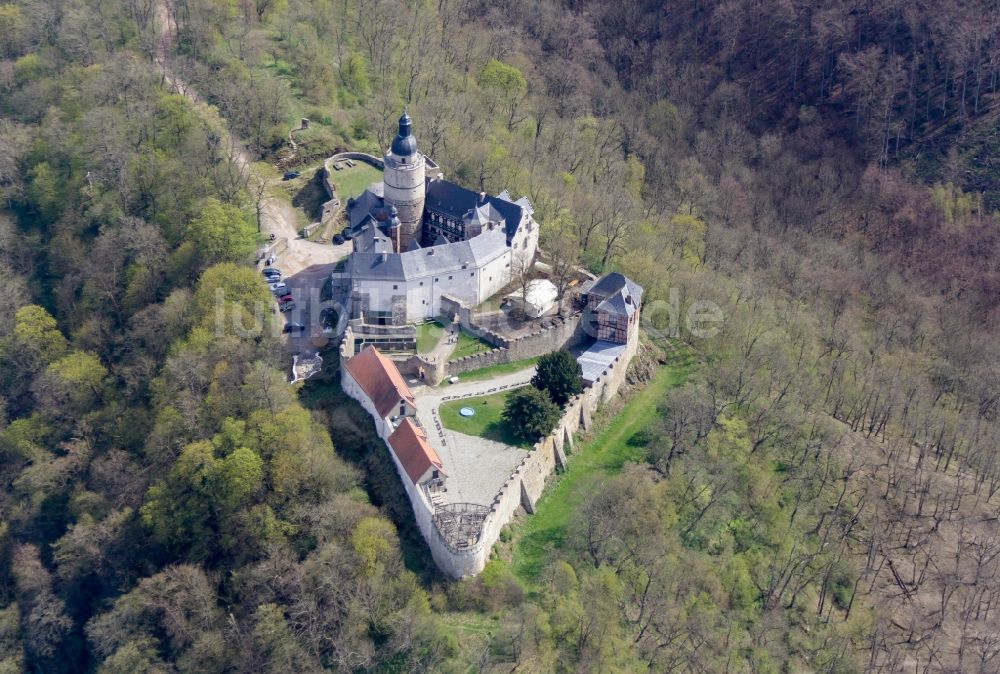 Falkenstein/Harz aus der Vogelperspektive: Burganlage der Burg Falkenstein im Ortsteil Meisdorf in Falkenstein/Harz im Bundesland Sachsen-Anhalt