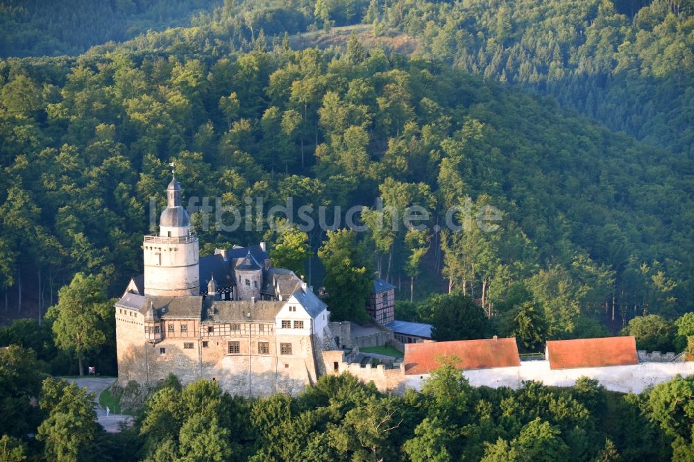 Luftaufnahme Falkenstein/Harz - Burganlage der Burg Falkenstein im Ortsteil Meisdorf in Falkenstein/Harz im Bundesland Sachsen-Anhalt