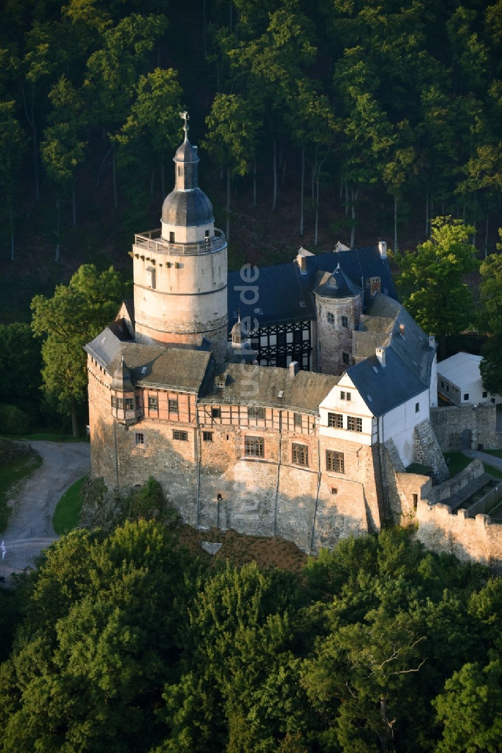 Falkenstein/Harz aus der Vogelperspektive: Burganlage der Burg Falkenstein im Ortsteil Meisdorf in Falkenstein/Harz im Bundesland Sachsen-Anhalt