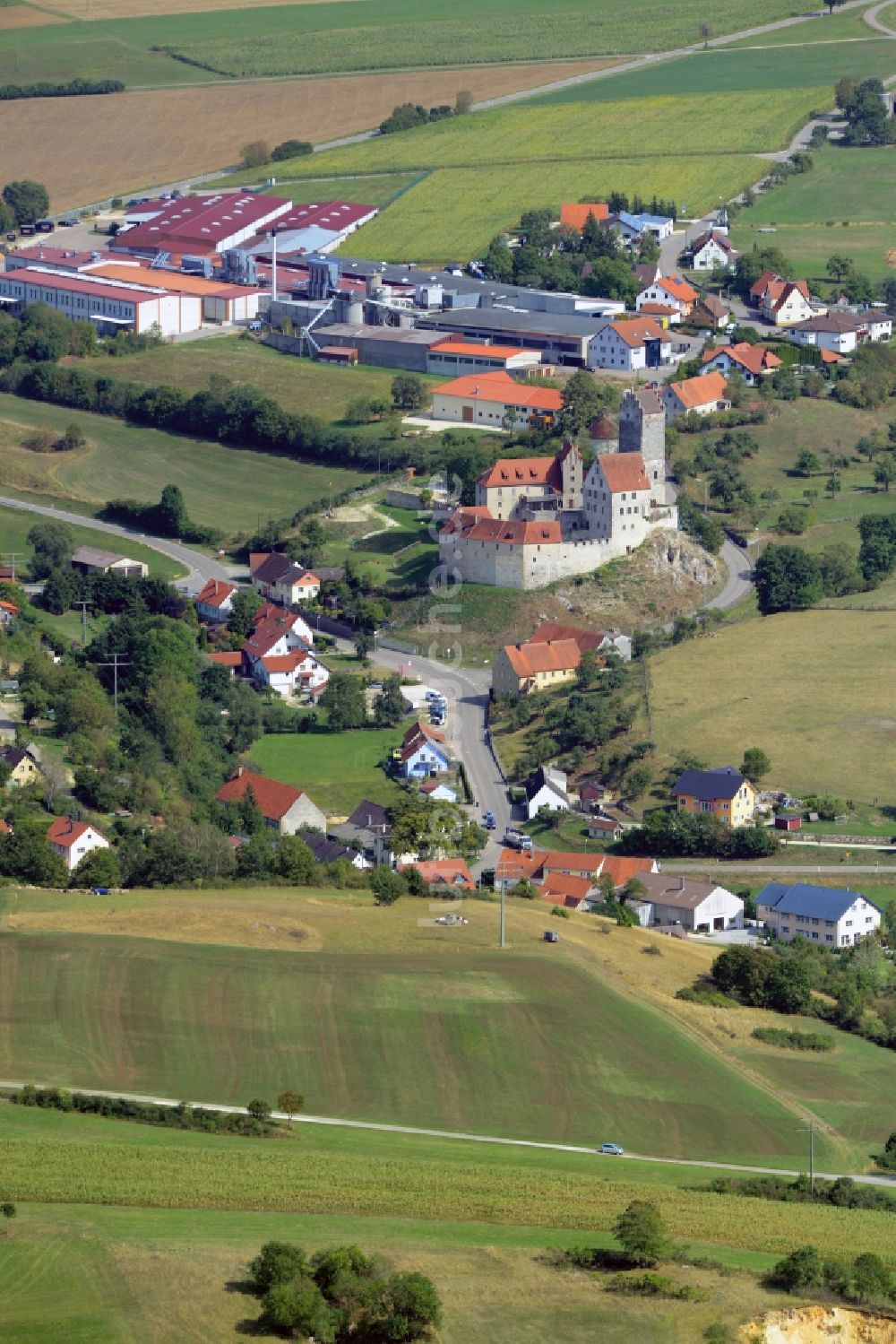 Luftbild Dischingen - Burganlage der Burg Katzenstein in Dischingen im Bundesland Baden-Württemberg