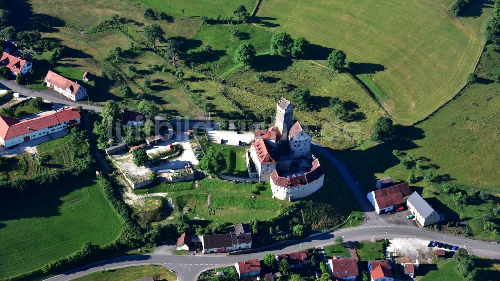 Luftbild Dischingen - Burganlage der Burg Katzenstein in Dischingen im Bundesland Baden-Württemberg