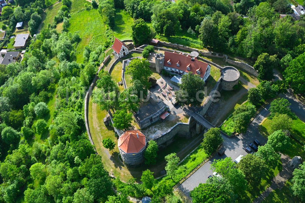 Königsberg in Bayern aus der Vogelperspektive: Burganlage Burg Königsberg in Königsberg in Bayern im Bundesland Bayern, Deutschland