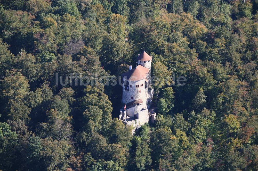 Arlesheim aus der Vogelperspektive: Burganlage der Burg Reichenstein in Arlesheim in Basel-Landschaft, Schweiz