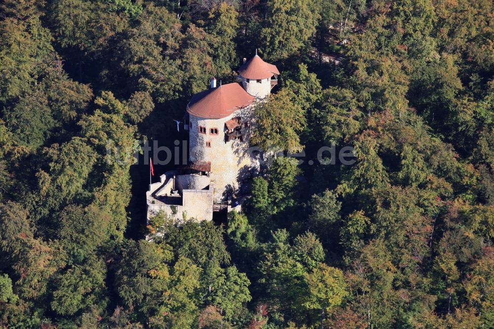 Luftbild Arlesheim - Burganlage der Burg Reichenstein in Arlesheim in Basel-Landschaft, Schweiz