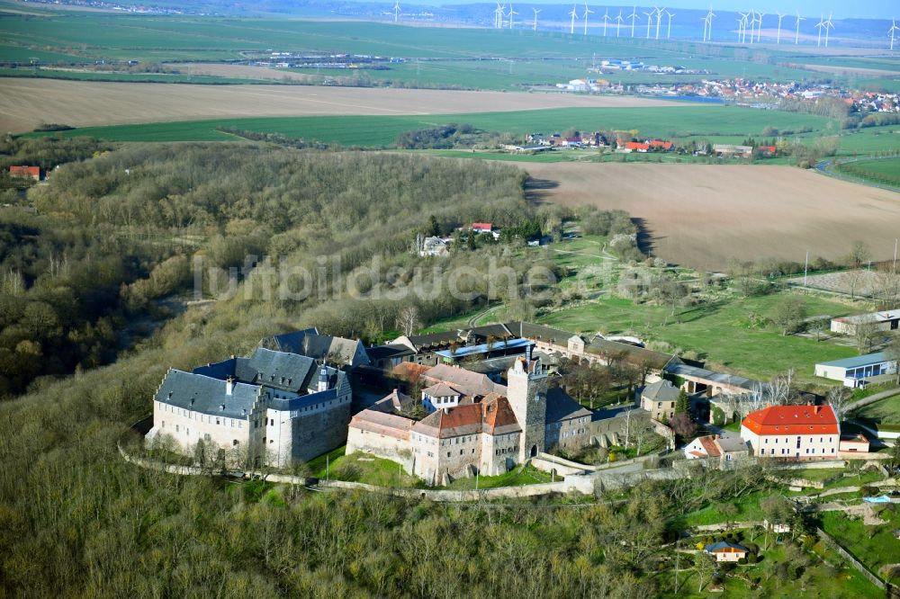 Luftbild Allstedt - Burganlage Burg und Schloss Allstedt in Allstedt im Bundesland Sachsen-Anhalt, Deutschland