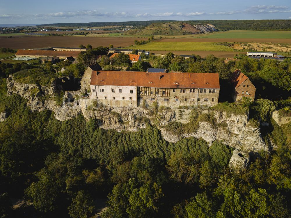 Wendelstein von oben - Burganlage Burg Wendelstein in Wendelstein im Bundesland Sachsen-Anhalt, Deutschland