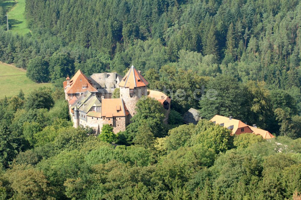 Luftaufnahme Lichtenfels - Burganlage in Lichtenfels im Bundesland Hessen, Deutschland