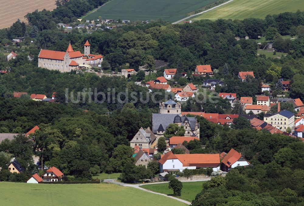 Luftbild Kranichfeld - Burganlage der Niederburg Kranichfeld in Thüringen