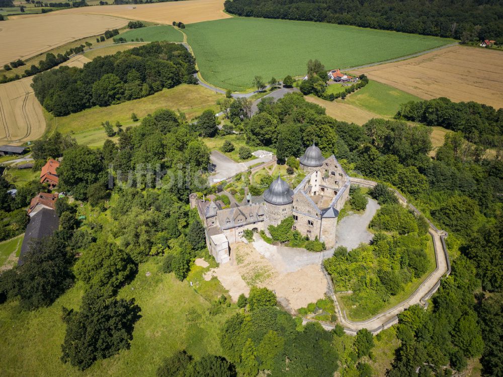 Luftbild Hofgeismar - Burganlage Sababurg in Hofgeismar im Bundesland Hessen, Deutschland