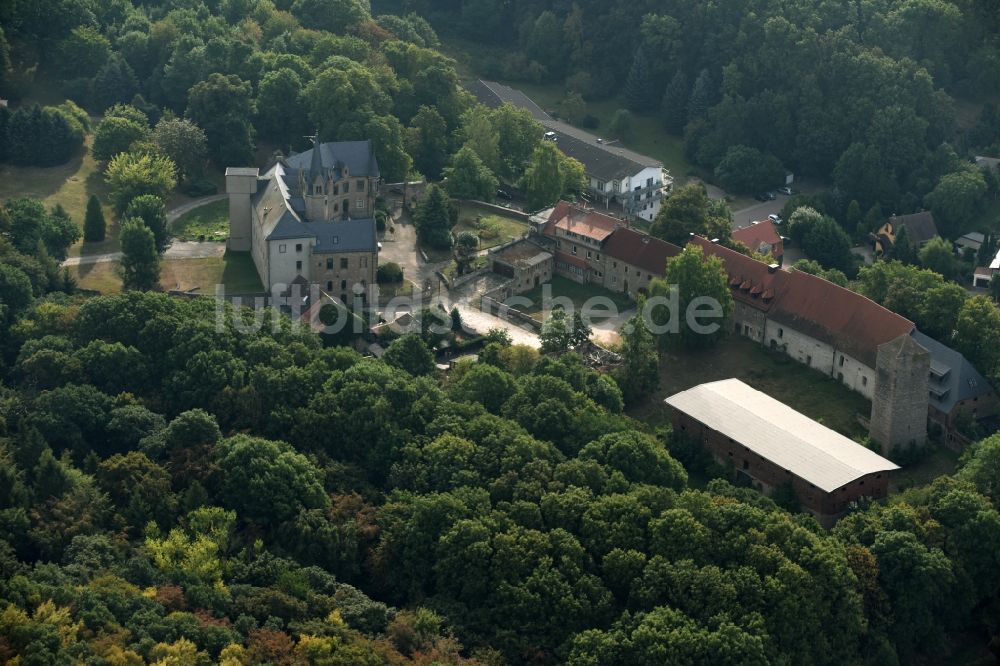 Beyernaumburg aus der Vogelperspektive: Burganlage und Schloss in Beyernaumburg im Bundesland Sachsen-Anhalt